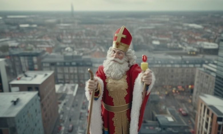 Sinterklaas jatuh dari ketinggian